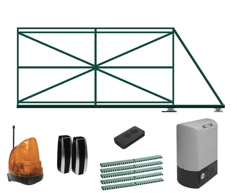 КОРН 70УН0-Т60КТ + SL-800KIT Откатные ворота КОРН серии ЭКО с электроприводом DOORHAN SL-800KIT